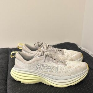 Hoka Women's Cream and Yellow Athletic Shoes